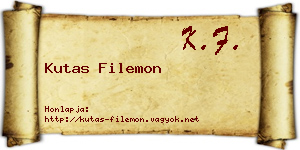 Kutas Filemon névjegykártya
